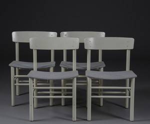 Stole, hvidmalet træ 4