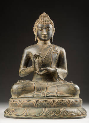 Buddha af bronze. 1900-tallet. 