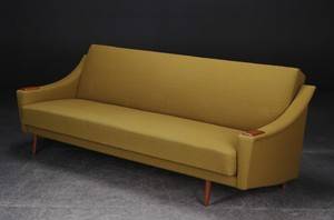 Sovesofa, uld og teak, dansk møbelproducent 