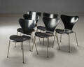 Arne Jacobsen, Syveren sæt på seks stole, model 3107 6