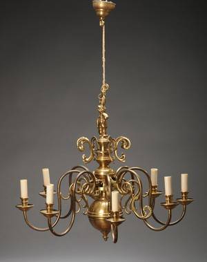 Kirkekrone, af messing, 1900-tallets midte 