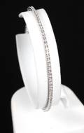Tennisarmbånd m. brillanter, 9 kt. rhodineret guld, ca. 1.00 ct.