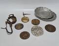 Parti diverse, 9 delar, medaljer m.m.