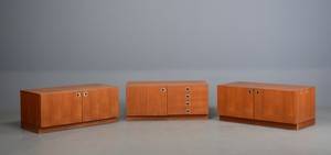 Reolsystem af teak, 1960erne. Tre underskabe. 3