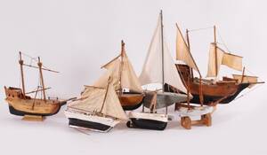 Modellsegelbåtar 7st, 1900-tal