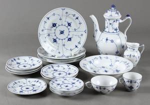 Kgl. og BG, musselmalet service, porcelæn 18