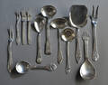 Georg Jensen, Carl M Cohr, m.fl. Samling sølvbestik og serveringsdele 12