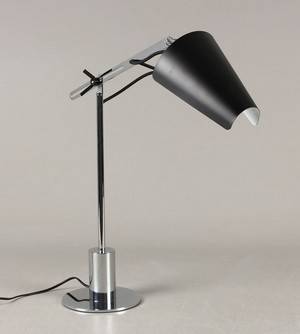 Bordlampe af rustfrit stål