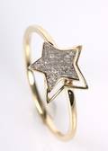 Brillantring, 9 kt. guld, ca. 0,05 ct.
