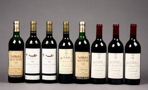 En samling rødvine fra Château de Caïx. 8
