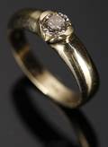 Diamantring, 14 kt guld.  0.52 ct brillant