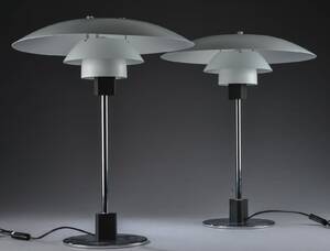 Poul Henningsen. Par PH 43 bordlamper2