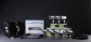 Overvågningssystem. DVR-kit med 8 kameraer