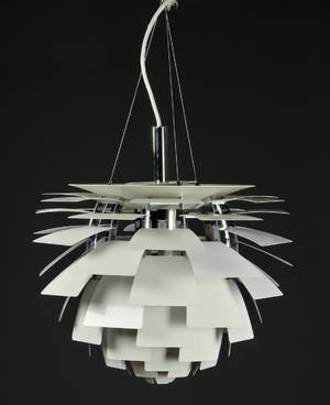 Poul Henningsen 1894-1967 Koglen i hvid, Ø 48 cm.