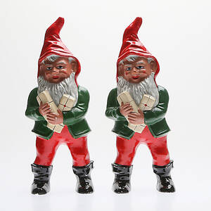 TOMTAR 2 st, gips, 1950-tal.