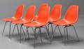 Charles Eames. Skalstole, model DSS. Orange glasfiber 6 