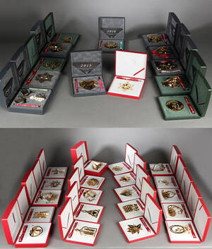 Georg Jensen. Komplet samling juleuroer 1984-2016 33