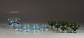 Samling Holmegaard, glas samt isterningsbeholder 13 
