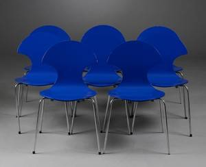 Sæt på otte, blå stole 8