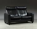 Stressless. To-pers. sofa, sort læder 