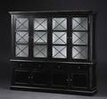 Stort vitrinskåp, svart antikbemålning 2