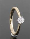 Diamond ring in 14kt gold approx. 0.25ct