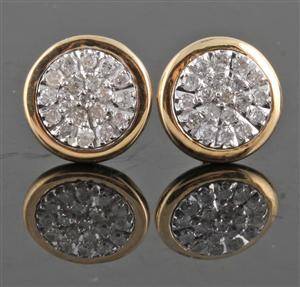 Diamond earrings in gold approx. 0.20ct 2