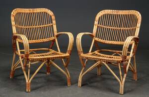 Par lænestole rattan 2