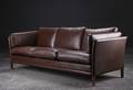 Tre-personers sofa, læder, dansk møbelproducent