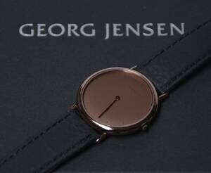 Georg Jensen herrearmbåndsur af kobberfarvet stål, dessin 347