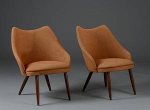 Par lænestole med ben af teak 2