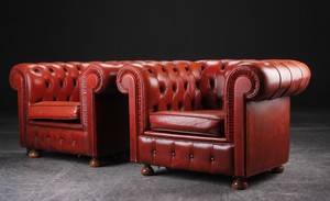 Par lænestole i Chesterfield form 2