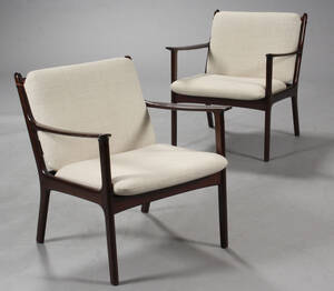 Ole Wanscher. Par lænestole, model PJ 112 2