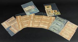 Samling Danske sedler med lidt Tyskland, bl.a. 100kr. 1938B 2 1940B, 50kr.1939C 2, 1942C samt 10kr. 1937-42 20 5kr.1942J.