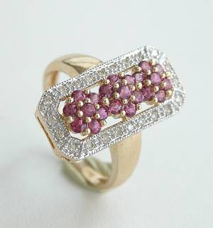 Tourmalin og brillantring