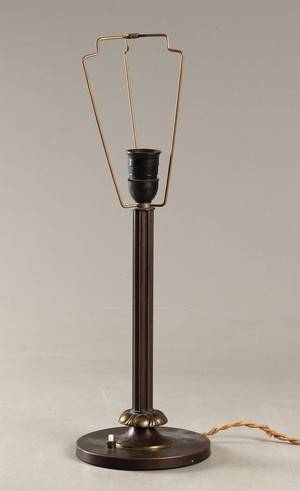 Bordlampe, patineret bronze, 193040erne