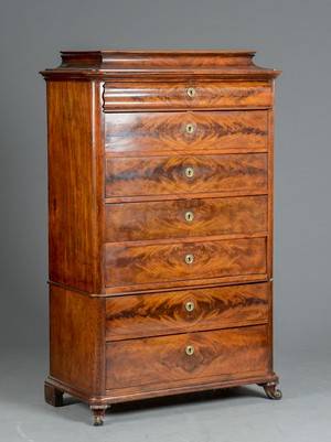 Christian IX chiffoniere, mahogni, 1860-80 