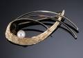 Broche med saltvands kulturperle
