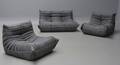Michel Ducaroy. Lounge sofasæt, model Togo, gråt stof 3