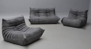 Michel Ducaroy. Lounge sofasæt, model Togo, gråt stof 3