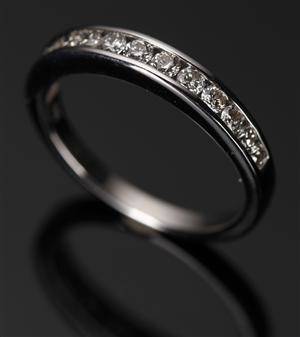 Diamantring, 14 kt hvidguld 0.50 ct 