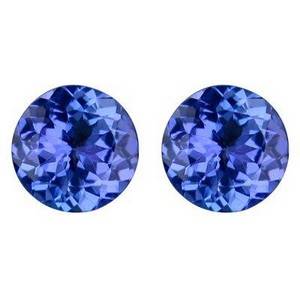 Uindfattede tanzanitter. Ca. 1.35 ct