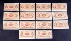 Danmark 100 kroner 1960-1970 samling  14 