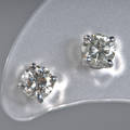 Brillantørestikker - ca. 0.49 ct. 2