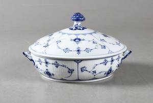 Kgl. musselmalet lågskål, porcelæn