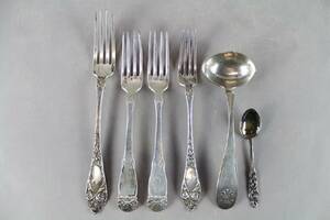 Bestick i silver 6 delar