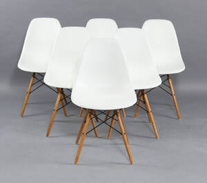 Charles Eames. Seks skalstole, model DSW 6 