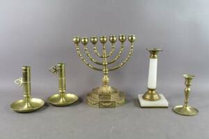 Ljusstakar i mässing 5 st