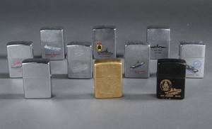 Samling af ældre Zippo lightere 10