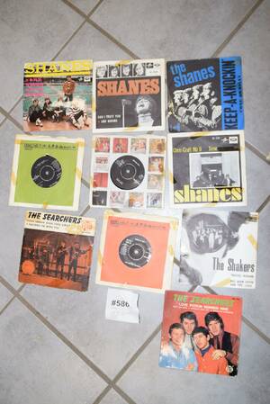 Singelskivor vinyl, 10 st varav flera The Shanes